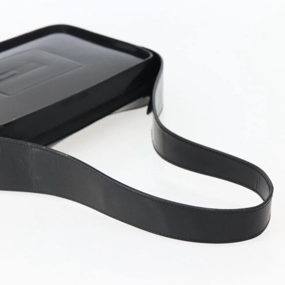 GUCCI Shoulder Bag Enamel Black Silver 001 3031 Auth 143306 - Picture 9 of 16